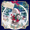 Me to You Tatty Teddy 3D Christmas Card With Keepsake Bauble-Style Plaque, Tatty Teddy in Santa Suit 6x6ins - Official Collection