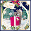 Me To You Tatty Teddy 3D Christmas Wishes Keepsake Card, Tatty Teddy Bear With Present 6 X 6 Inches - Official Collection