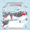 Christmas Card 10-Pack For Friends And Family, 2 Designs  'Merry Christmas To Ewe' and 'Fleece Navidad',  Fun Illustrations Of Fluffy Sheep In Santa Hats - Wishing Well Studios Christmas Card 6 X 6 Inches