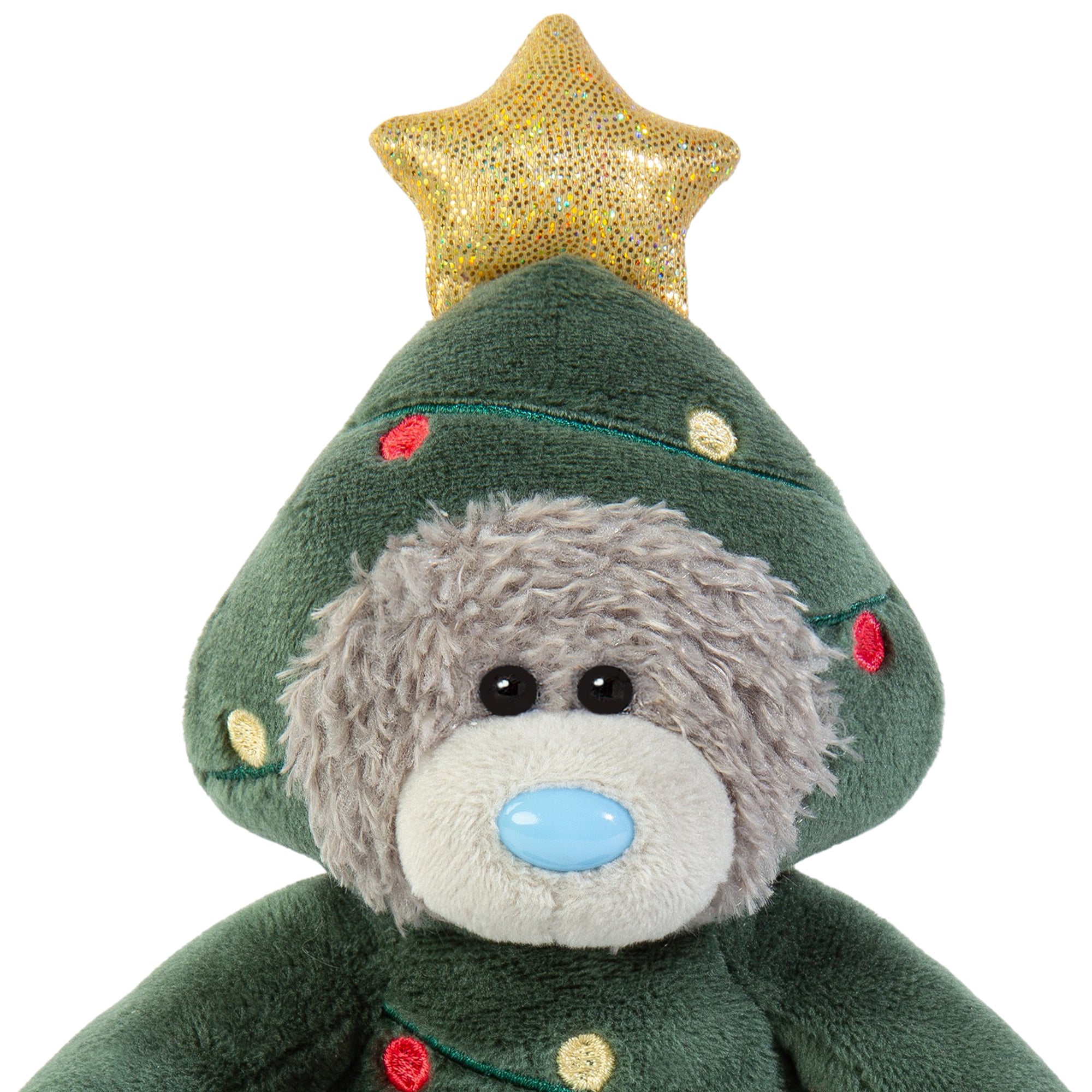 Me to You Tatty Teddy Plush Bear Dressed As Christmas Tree 13cm-High Bear On Gift Plinth