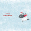 Christmas Card  Money Wallet, For Holding Bank Notes Or Vouchers, With Sheep Putting Star On Tree - Wishing Well Studios 4 X 7 Inches