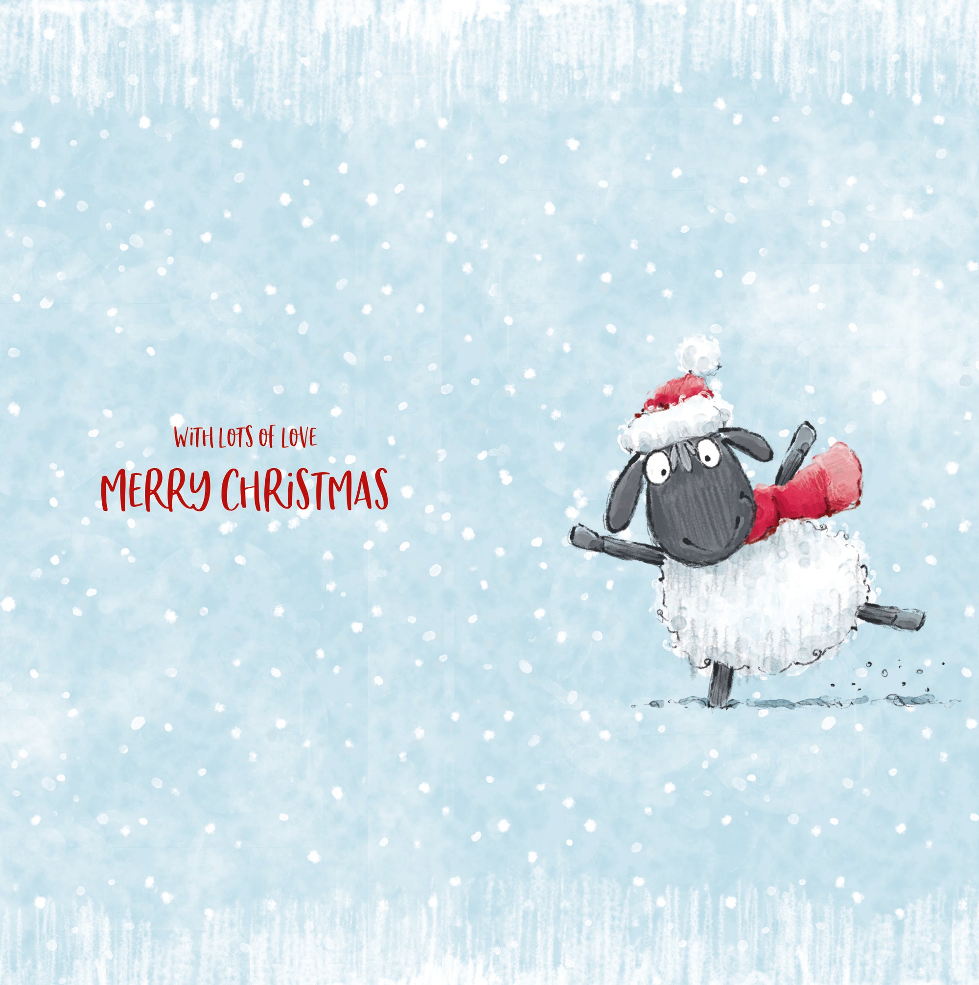 Christmas Card  Money Wallet, For Holding Bank Notes Or Vouchers, With Sheep Putting Star On Tree - Wishing Well Studios 4 X 7 Inches