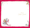 Me To You Tatty Teddy Luxury Christmas Card With Gold Foil Detail, Tatty Teddy Holding Tree 5x9ins - Official Collection