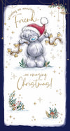 Me To You Tatty Teddy Christmas Card For Amazing Friend, Tatty Teddy With Bells 5x9ins - Official Sketchbook Collection