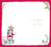 Me To You Tatty Teddy Christmas Card For Amazing Friend, Tatty Teddy With Bells 5x9ins - Official Sketchbook Collection