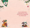 Luxury Christmas Card To A Lovely Granddaughter, Fun Illustrations Of Guinea Pigs At Christmas - Wishing Well Studios 5 X 9 Inches