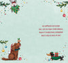 Luxury Christmas Card To The Best Grandson, Fun Illustrations Of Dogs At Christmas - Wishing Well Studios 5 X 9 Inches