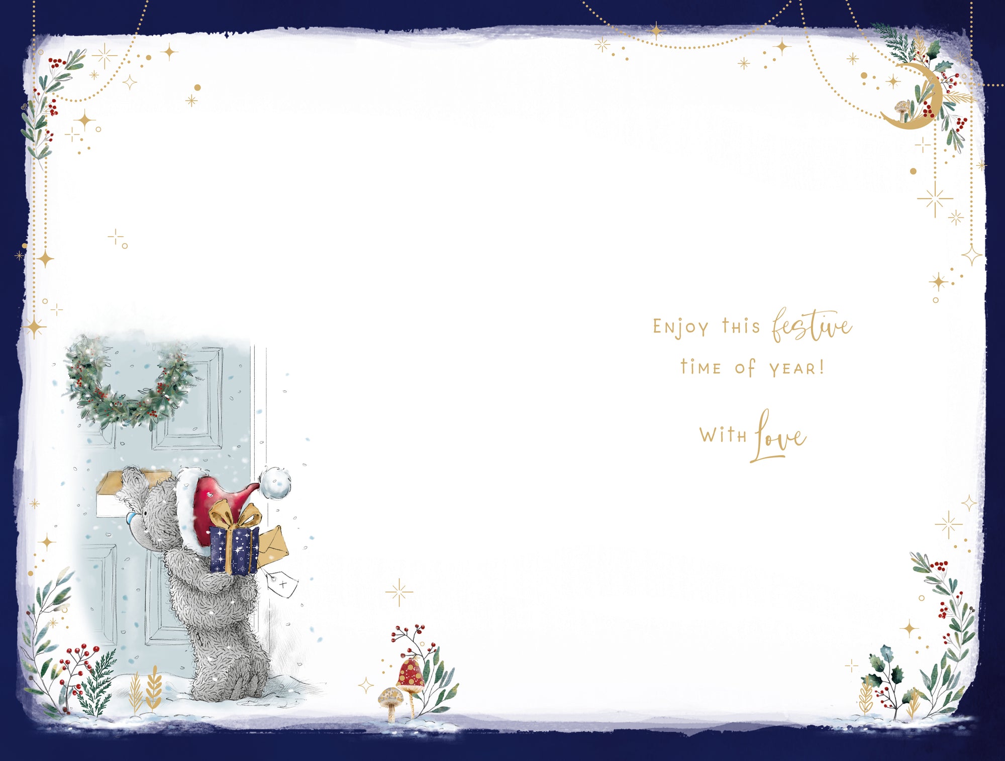 Me To You Tatty Teddy Christmas Card To The Best Uncle 5x8ins - Official Collection