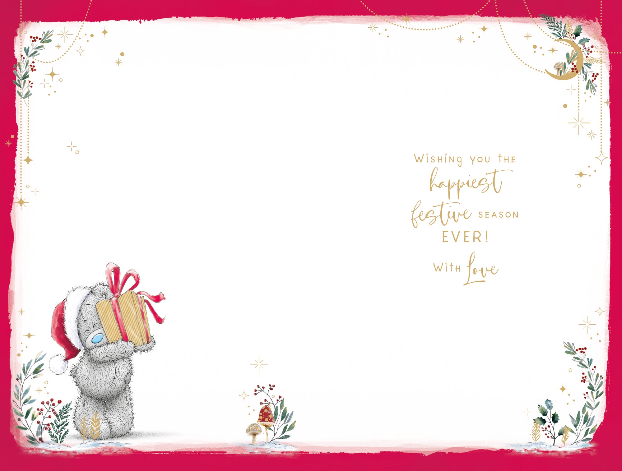 Me To You Tatty Teddy Cute Christmas Card Lovely Gran 5x8ins - Official Collection
