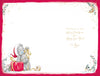 Me To You Tatty Teddy Christmas Card To Grandma, Tatty Teddy Wrapping A Gift 5x8ins - Official Collection