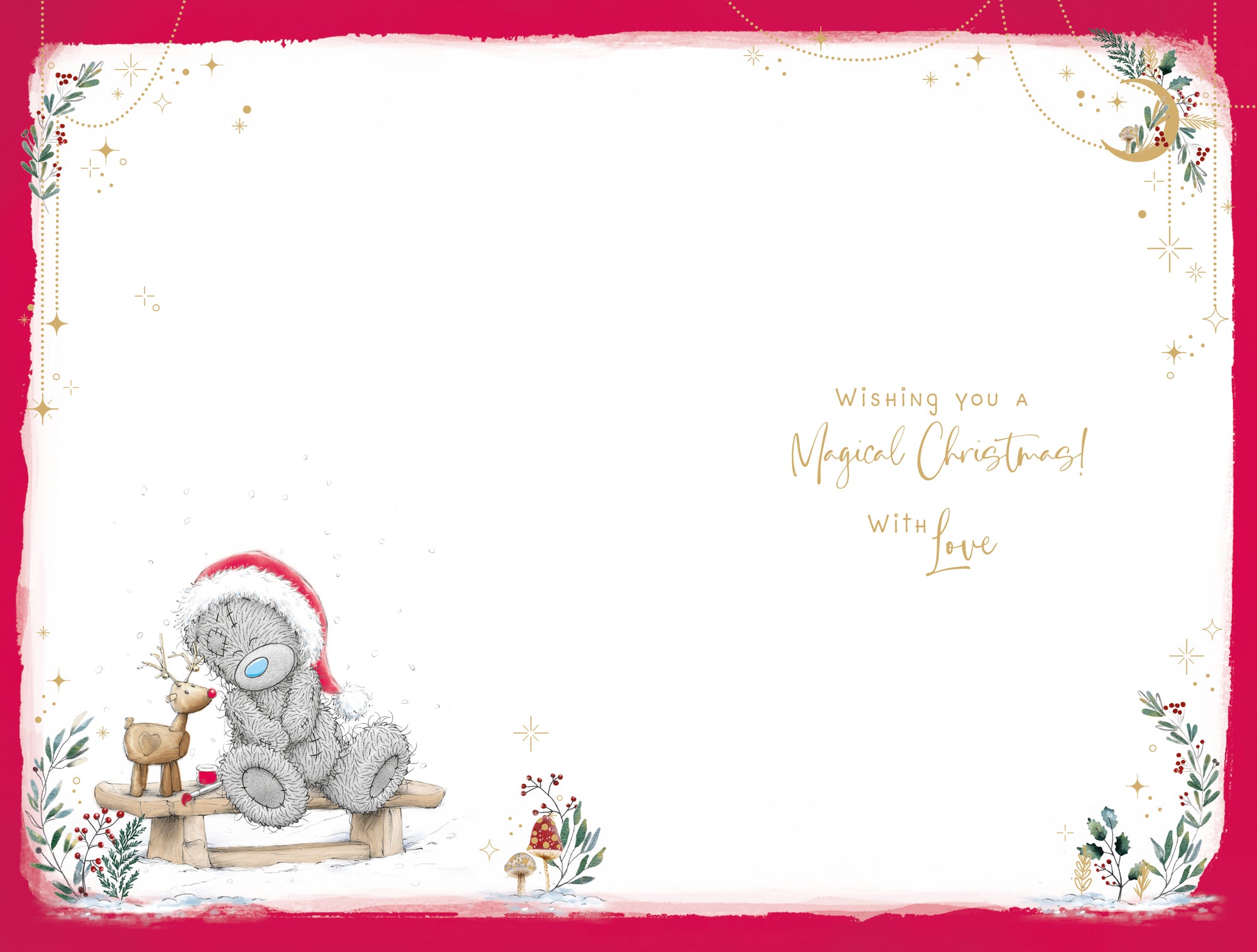Me To You Tatty Teddy Christmas Card For An Amazing Nanny 5x8ins- Official Collection