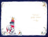 Me To You Tatty Teddy Christmas Card For Special Nephew, Tatty Teddy With Gift 5x8ins - Official Sketchbook Collection