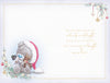 Me to You Tiny Tatty Teddy First Christmas Card For A Wonderful Baby Boy, Tatty Teddy In Reindeer Outfit By A Christmas Tree, 5 x 8 Inches - Official Collection