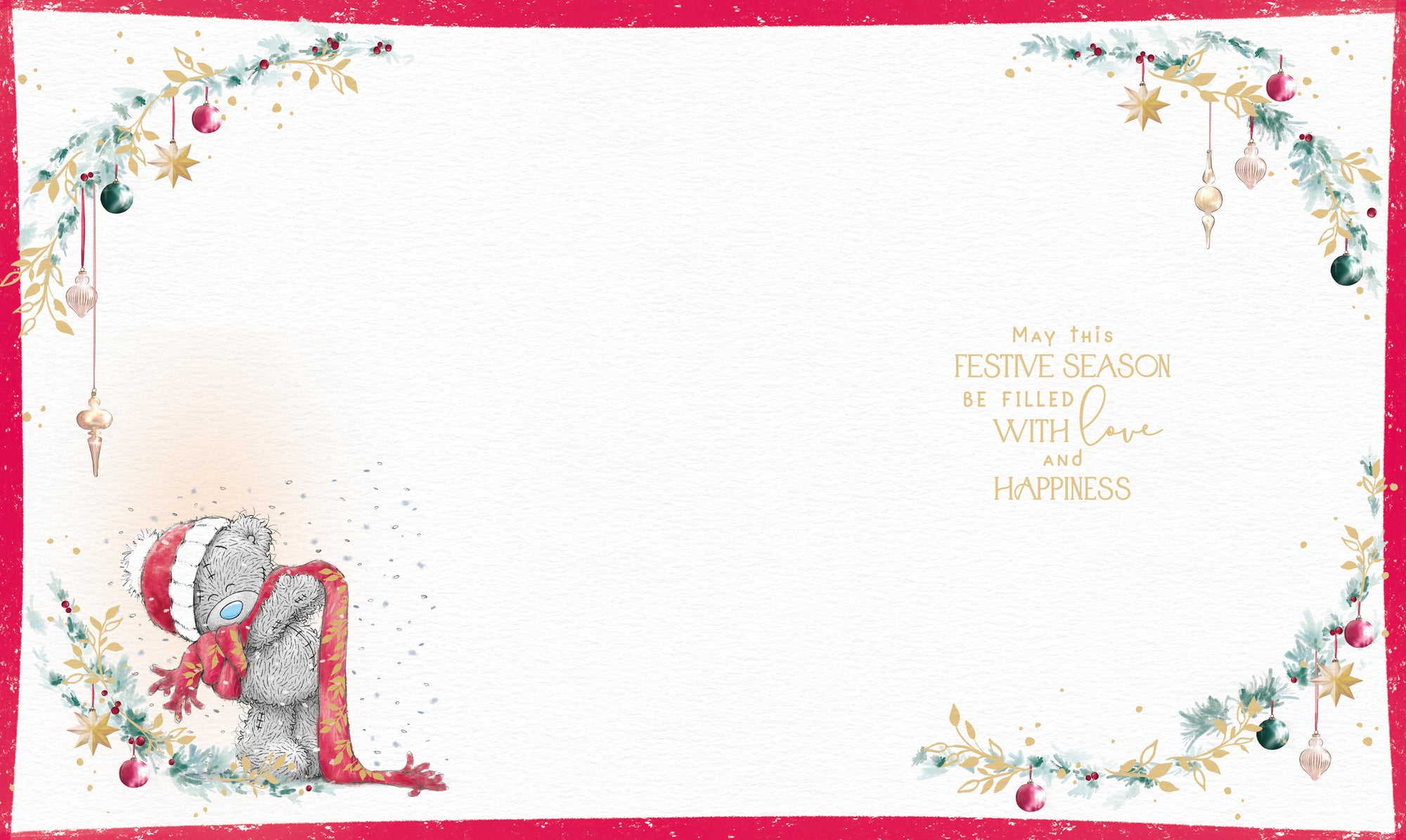 Me to You Tatty Teddy Christmas Card To A Very Special Nan, Tatty Teddy Wrapped In A Cosy Scarf In A Snowy Scene, 6 x 7 Inches - Official Collection