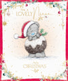 Me to You Tatty Teddy Christmas Card For A Lovely Niece, Tatty Teddy In A Christmas Pudding Costume, 6 x 7 Inches - Official Collection