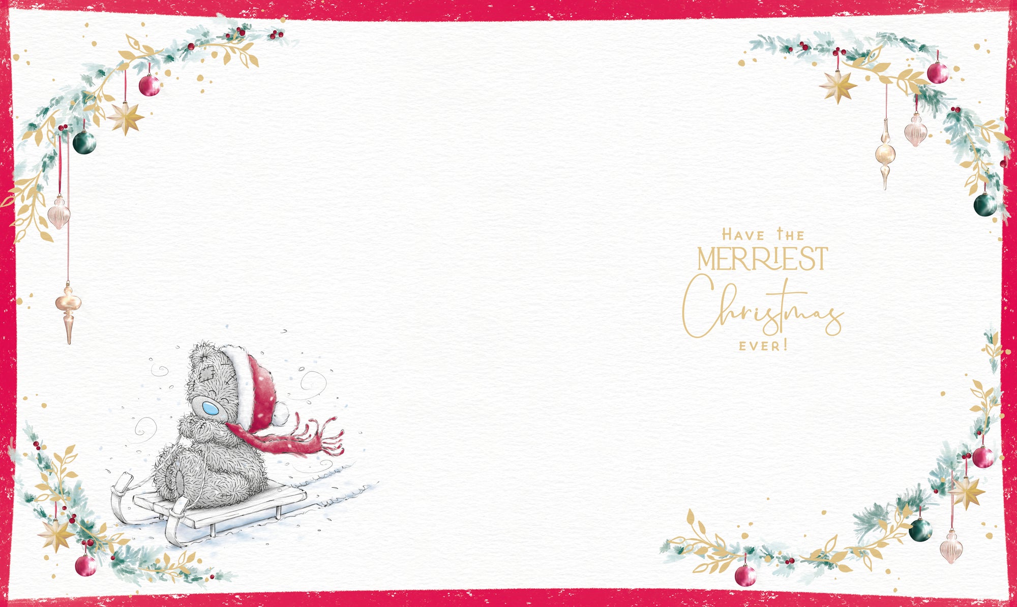 Me to You Tatty Teddy Christmas Card To An Amazing Nephew, Tatty Teddy Playing With A Snowball, 6 x 7 Inches - Official Collection