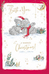 Me To You Tatty Teddy Christmas Card To Both Of You, Tatty Teddy Bears In Snow 6x9ins - Official Collection