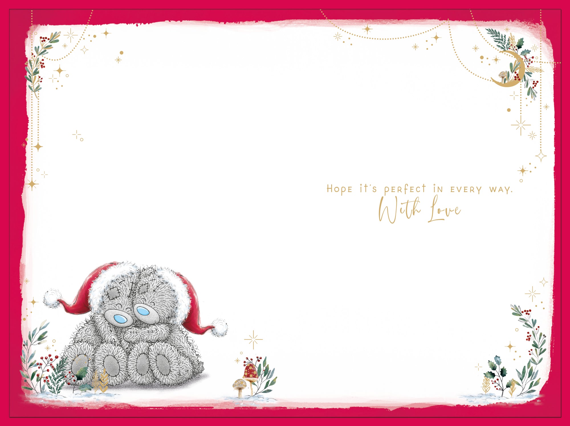 Me To You Tatty Teddy Christmas Card To Both Of You, Tatty Teddy Bears In Snow 6x9ins - Official Collection