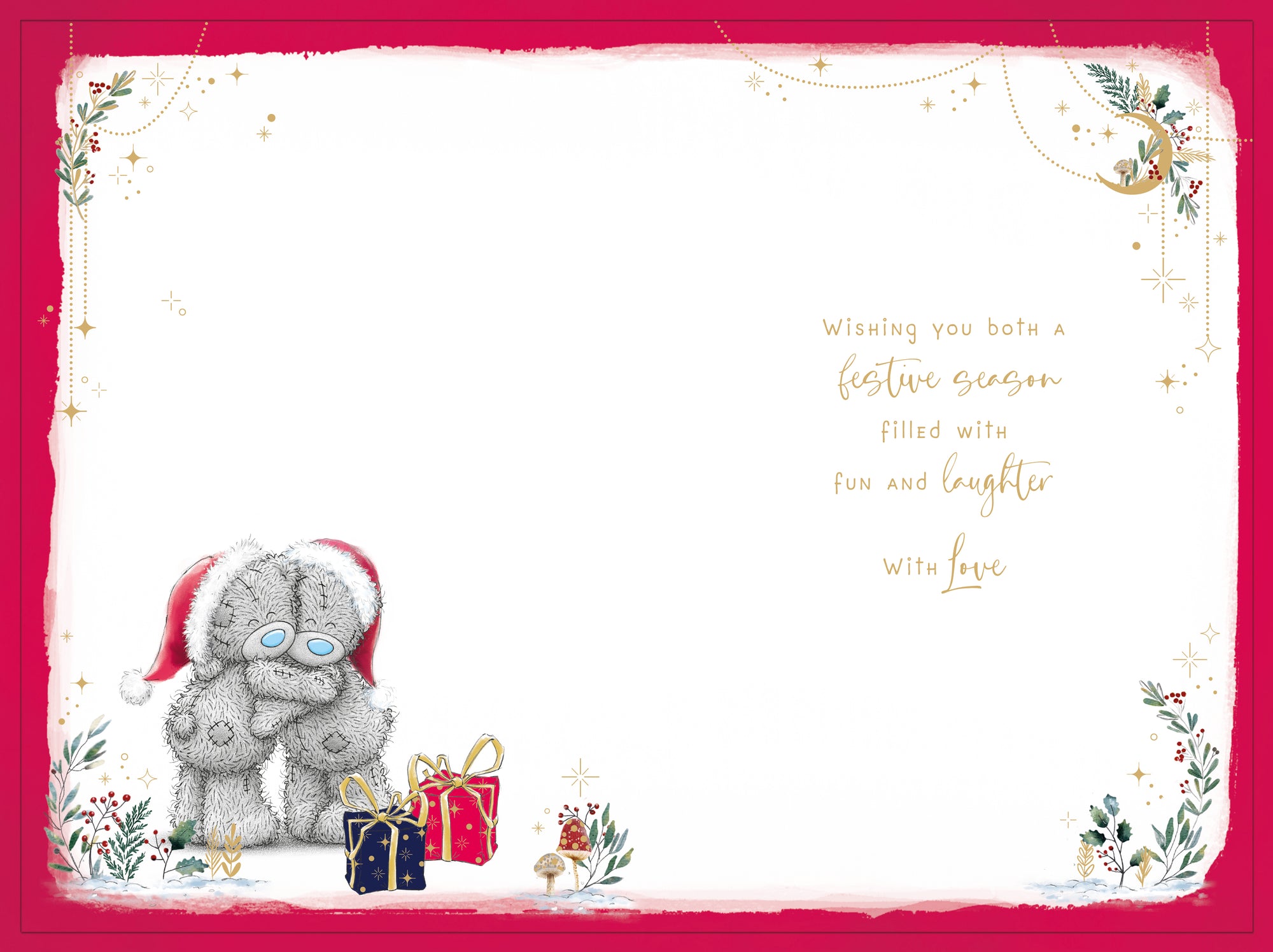Me To You Tatty Teddy Cute Christmas Card For Grandparents, With Illustrated Paper Insert 6x9ins - Official Collection