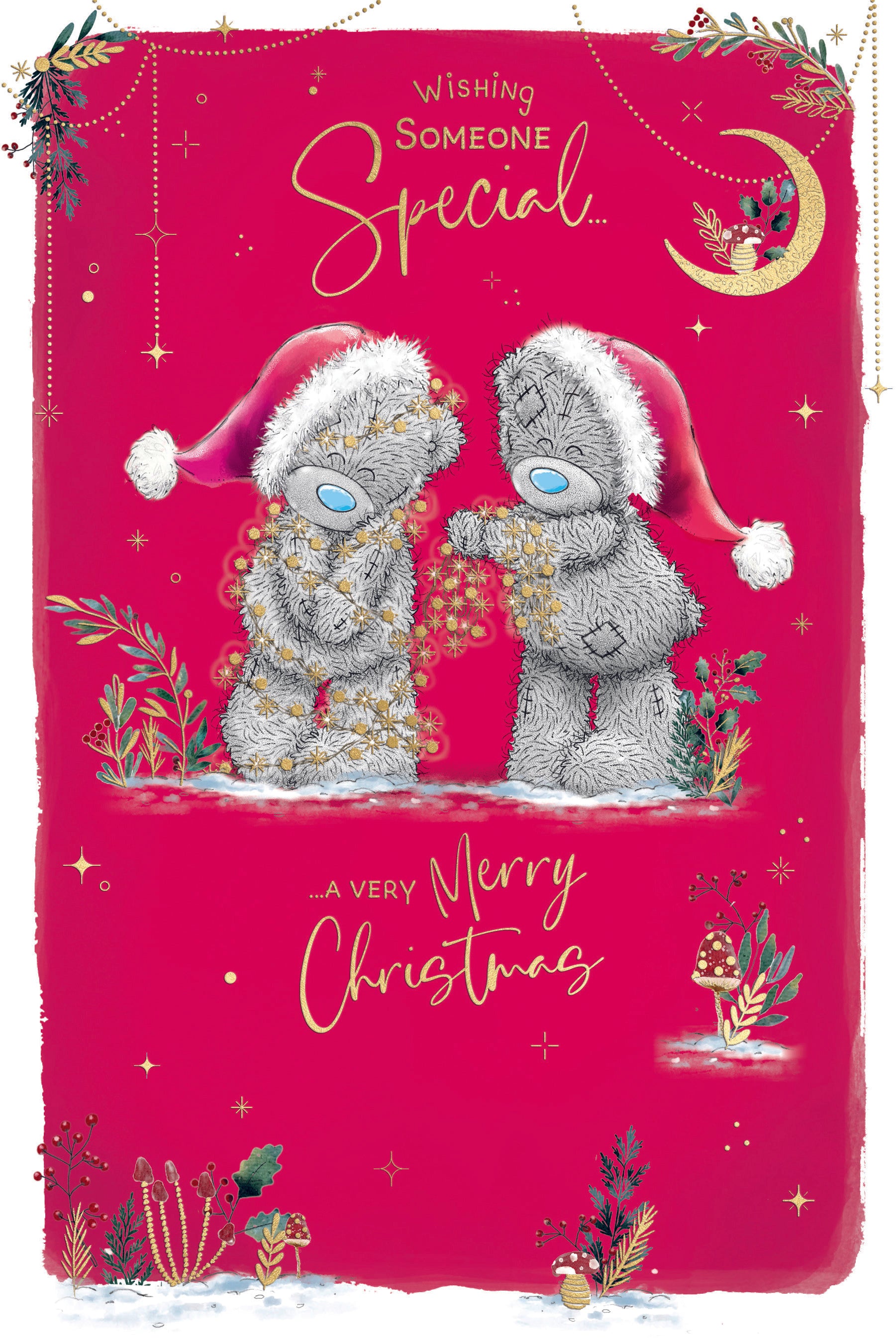 Me To You Tatty Teddy Christmas Card To Someone Special 6x9ins, Tatty Teddy Bears With Fairy Lights - Official Collection