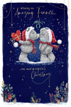 Me To You Tatty Teddy For My Amazing Fiancé Christmas Card, Tatty Teddy Bears Sharing Kiss 6x9ins - Official Collection
