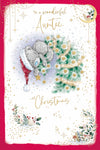 Me To You Christmas Card To A Lovely Auntie, Tatty Teddy On Christmas Tree 6x9ins - Official Collection