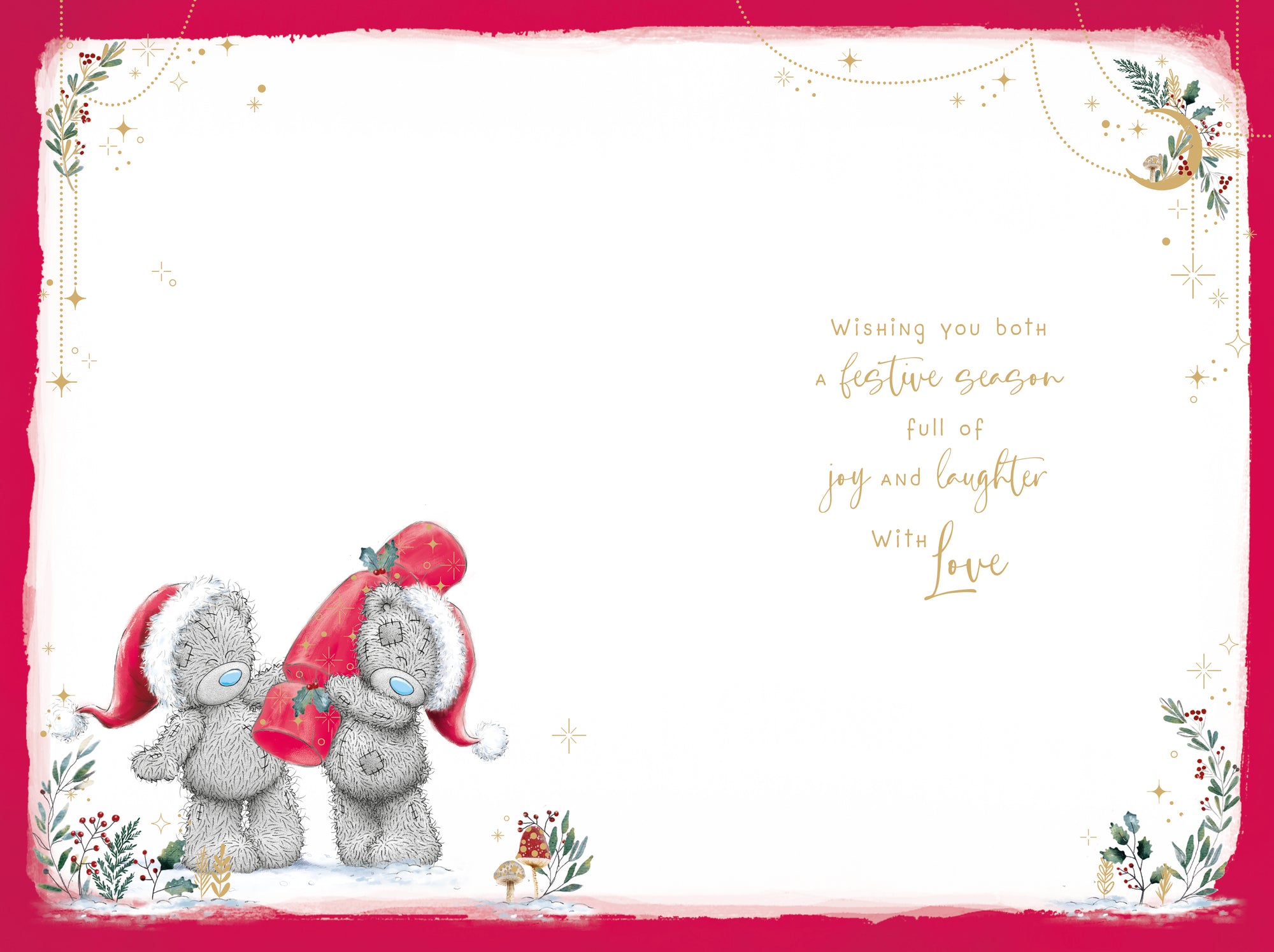 Me To You Tatty Teddy To A Wonderful Brother And Your Partner Christmas Card 6x9ins - Official Collection