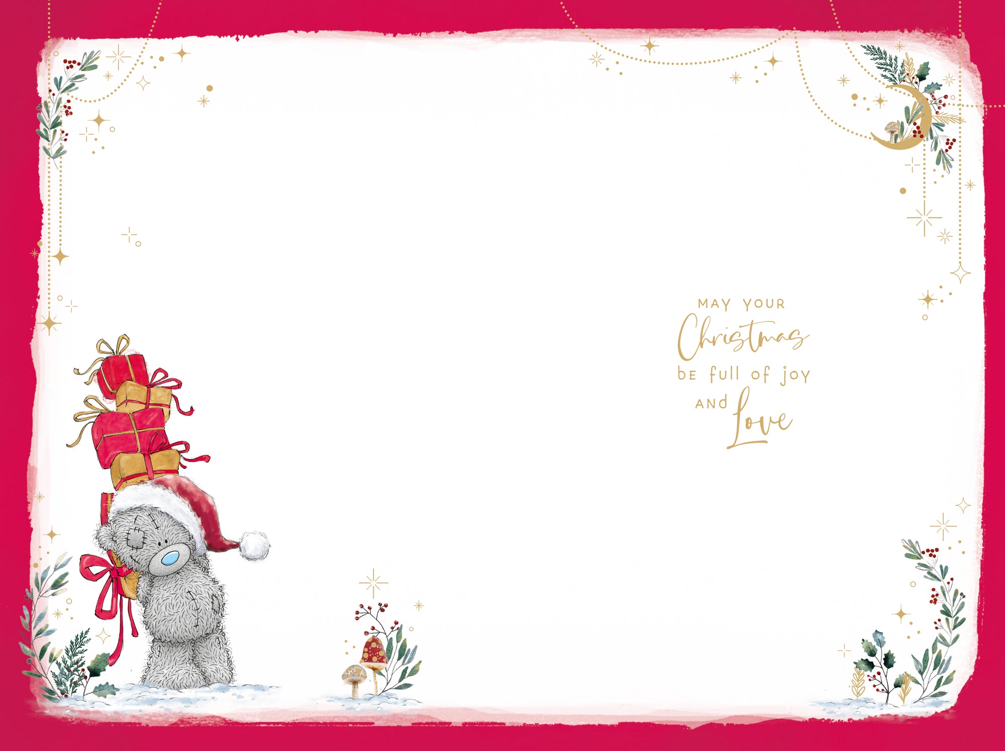 Me To You Tatty Teddy Christmas Card To An Amazing Mammy, Tatty Teddy In The Snow, 6x9ins - Official Collection