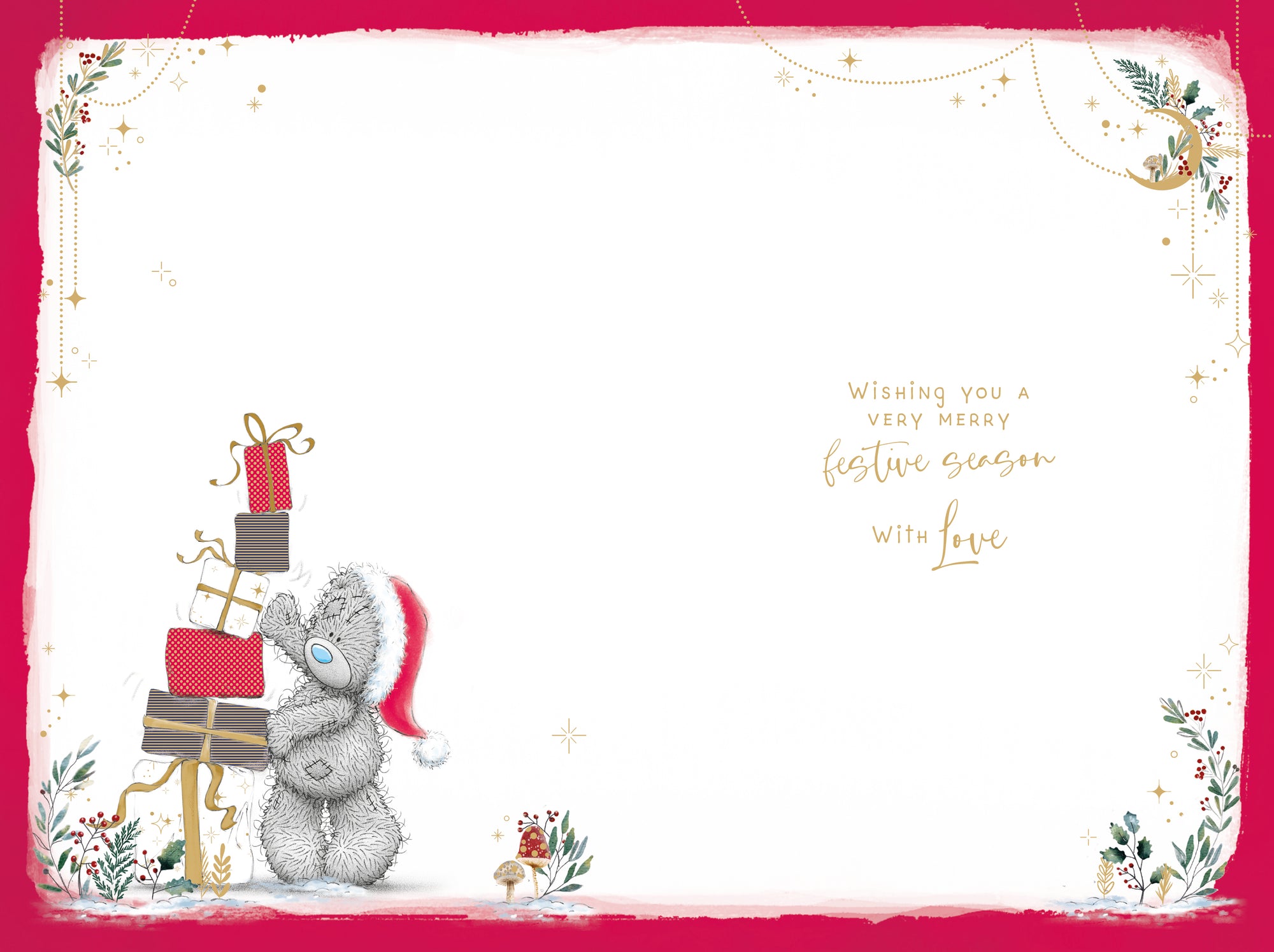 Me To You Tatty Teddy Christmas Card For A Fabulous Sister 6x9ins - Official Collection