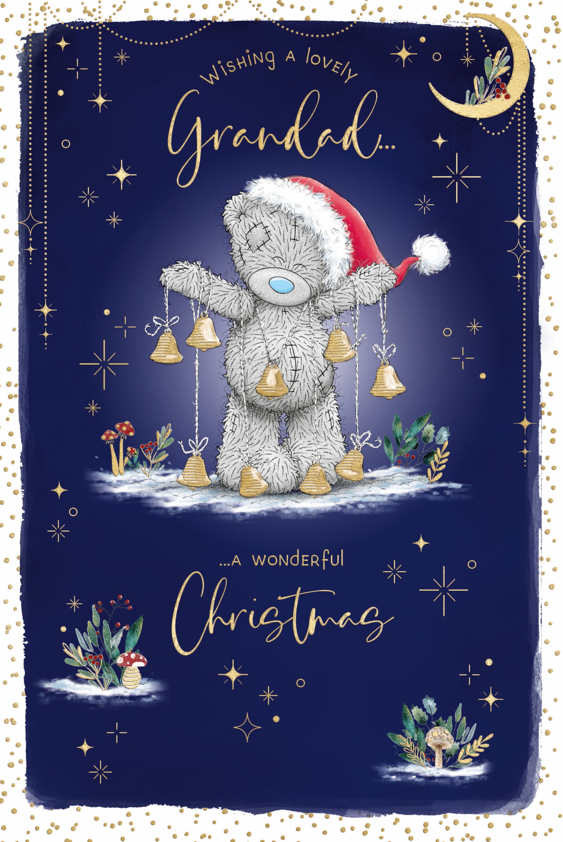 Me To You Tatty Teddy Lovely Grandad Cute Christmas Card 6x9ins - Official Collection