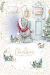 Me To You Tatty Teddy Christmas Card For A Lovely Friend, Tatty Teddy With Lantern 6x9ins - Official Collection