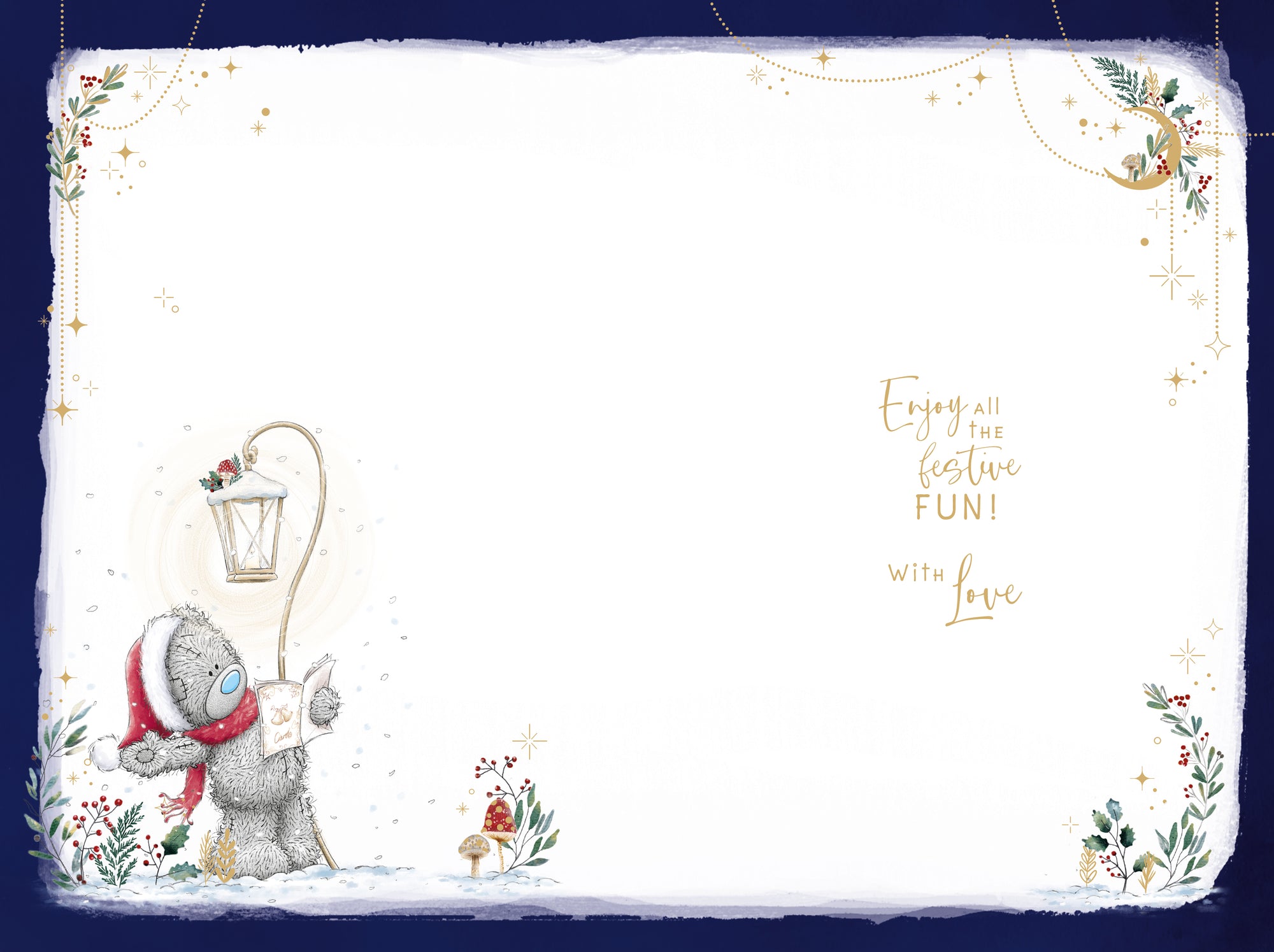Me To You Tatty Teddy Christmas Card For A Lovely Friend, Tatty Teddy With Lantern 6x9ins - Official Collection