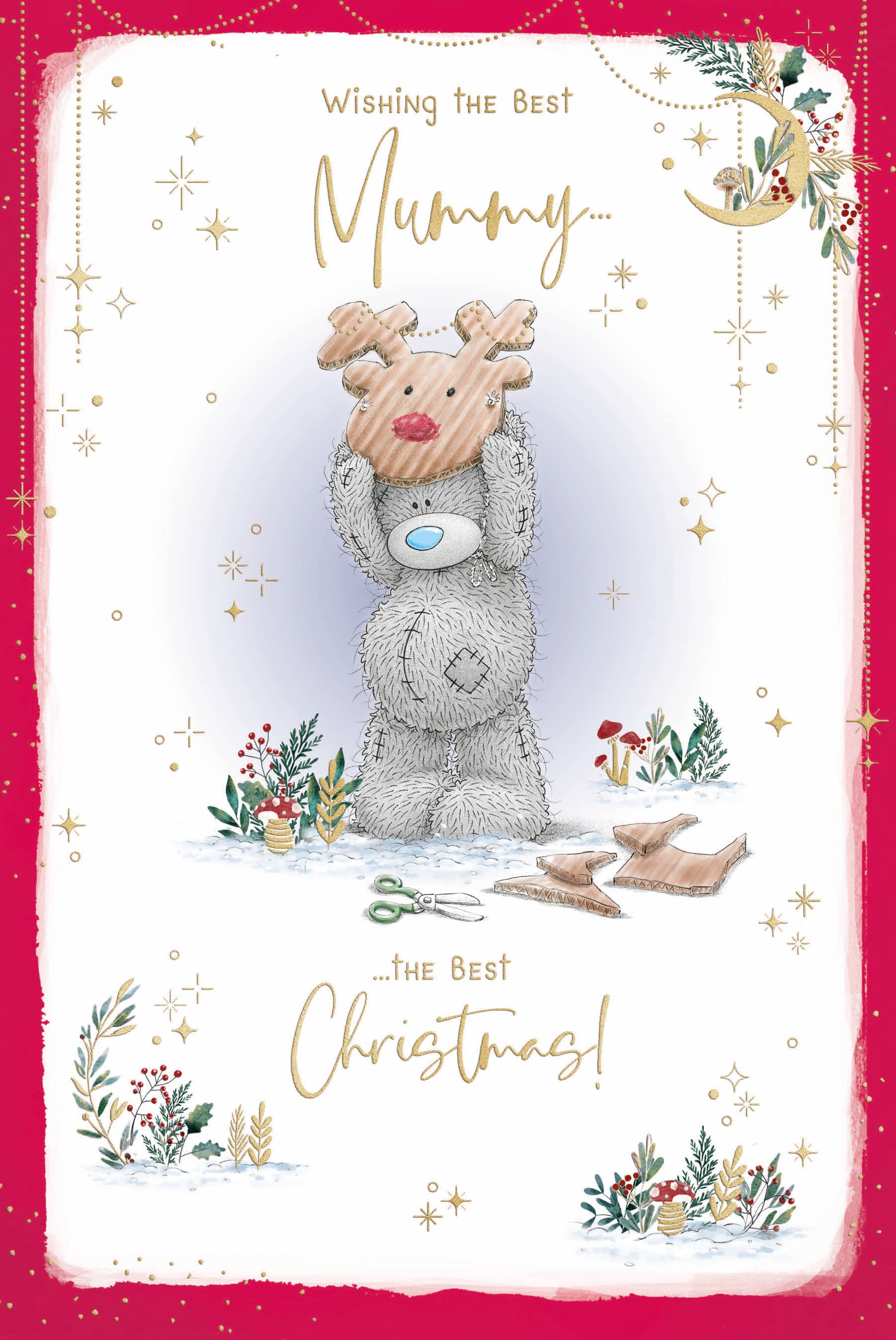 Me To You Tatty Teddy Christmas Card To The Best Mummy, 6x9ins - Official Collection