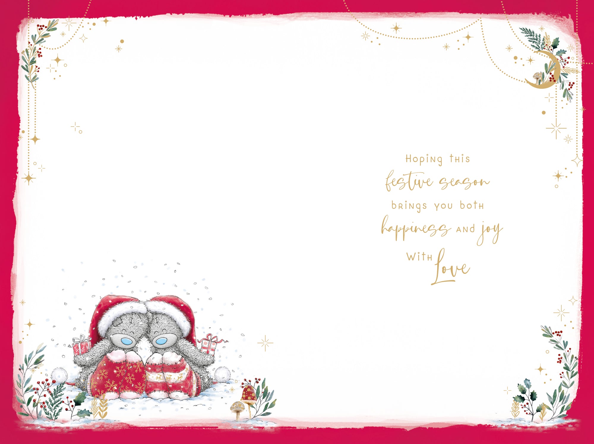 Me To You Tatty Teddy To A Wonderful Daughter And Your Partner Christmas Card 6x9ins - Official Collection