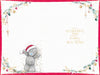 Me to You Tatty Teddy Christmas Card To Family And Friends, Tatty Teddy Knocking At A Festive Front Door, 6 x 9 Inches - Official Collection
