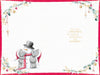 Me to You Tatty Teddy Christmas Card To Special Friends, Two Tatty Teddy Bears Dancing Together In The Snow, 6 x 9 Inches - Official Collection