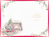 Me to You Tatty Teddy Christmas Card To A Wonderful Daughter And Partner, Two Tatty Teddy Bears Toasting Marshmallows By The Fire, 6 x 9 Inches - Official Collection