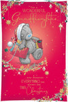 Me to You Tatty Teddy Christmas Card To A Wonderful Granddaughter, Tatty Teddy Carrying Festive Gift Bags, 6 x 9 Inches - Official Collection