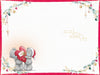 Me to You Tatty Teddy Christmas Card To A Fabulous Sister And Partner, Two Tatty Teddy Bears Sat Together With A Big Red Heart, 6 x 9 Inches - Official Collection
