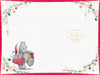 Me to You Tatty Teddy Christmas Card To A Brilliant Brother, Tatty Teddy Pushing A Present Through The Snow, 6 x 9 Inches - Official Collection