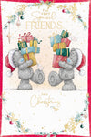 Me to You Tatty Teddy Christmas Card To Very Special Friends, Two Tatty Teddy Bears Carrying Christmas Gifts Together, 6 x 9 Inches - Official Collection