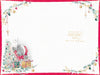 Me to You Tatty Teddy Christmas Card To A Lovely Son At Christmas Time, Tatty Teddy In A Santa Hat Surrounded By Presents, 6 x 9 Inches - Official Collection