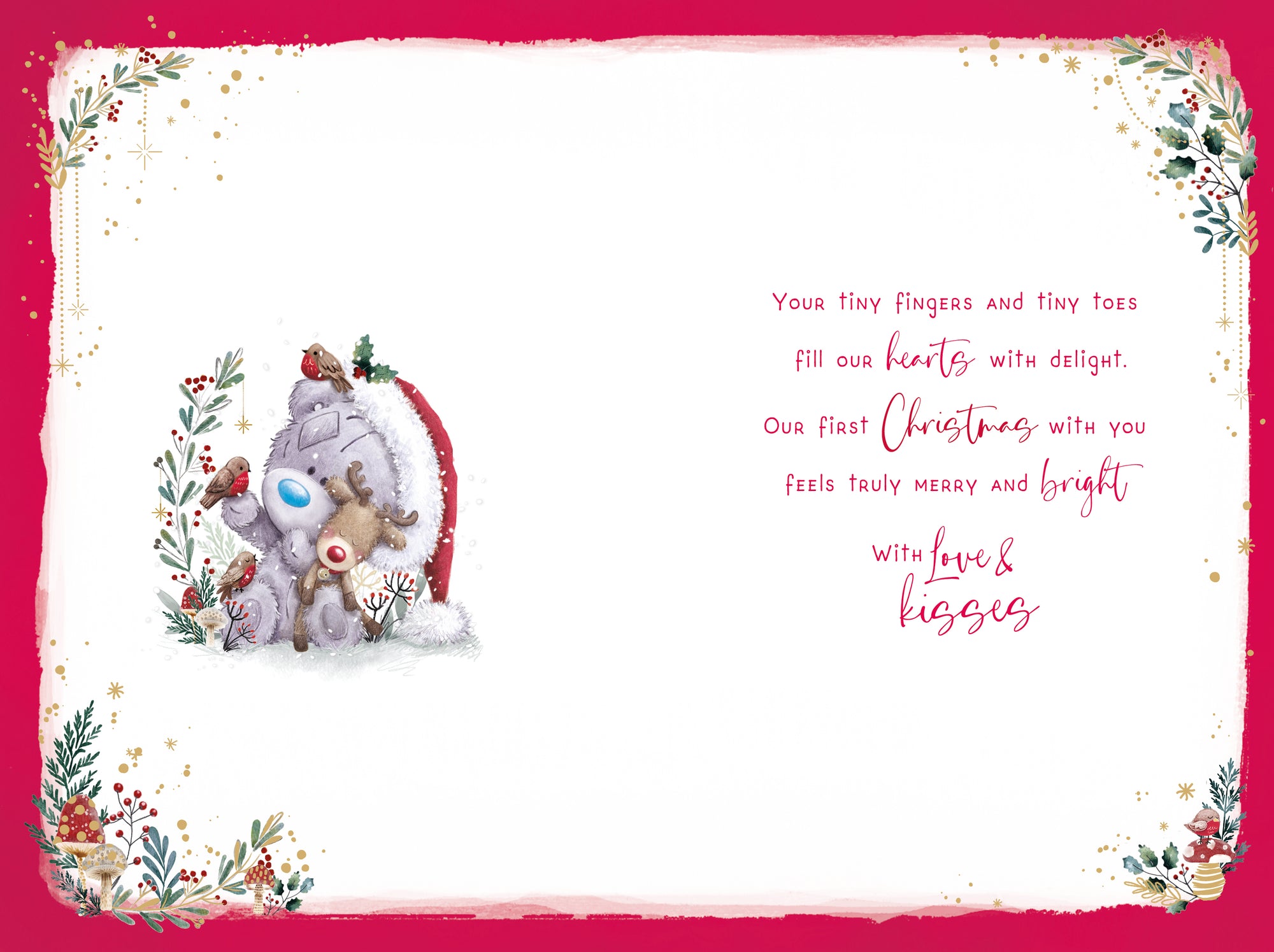 Me To You Tiny Tatty Teddy Cute Christmas Card For Grandson's First Christmas 6x9ins- Official Collection