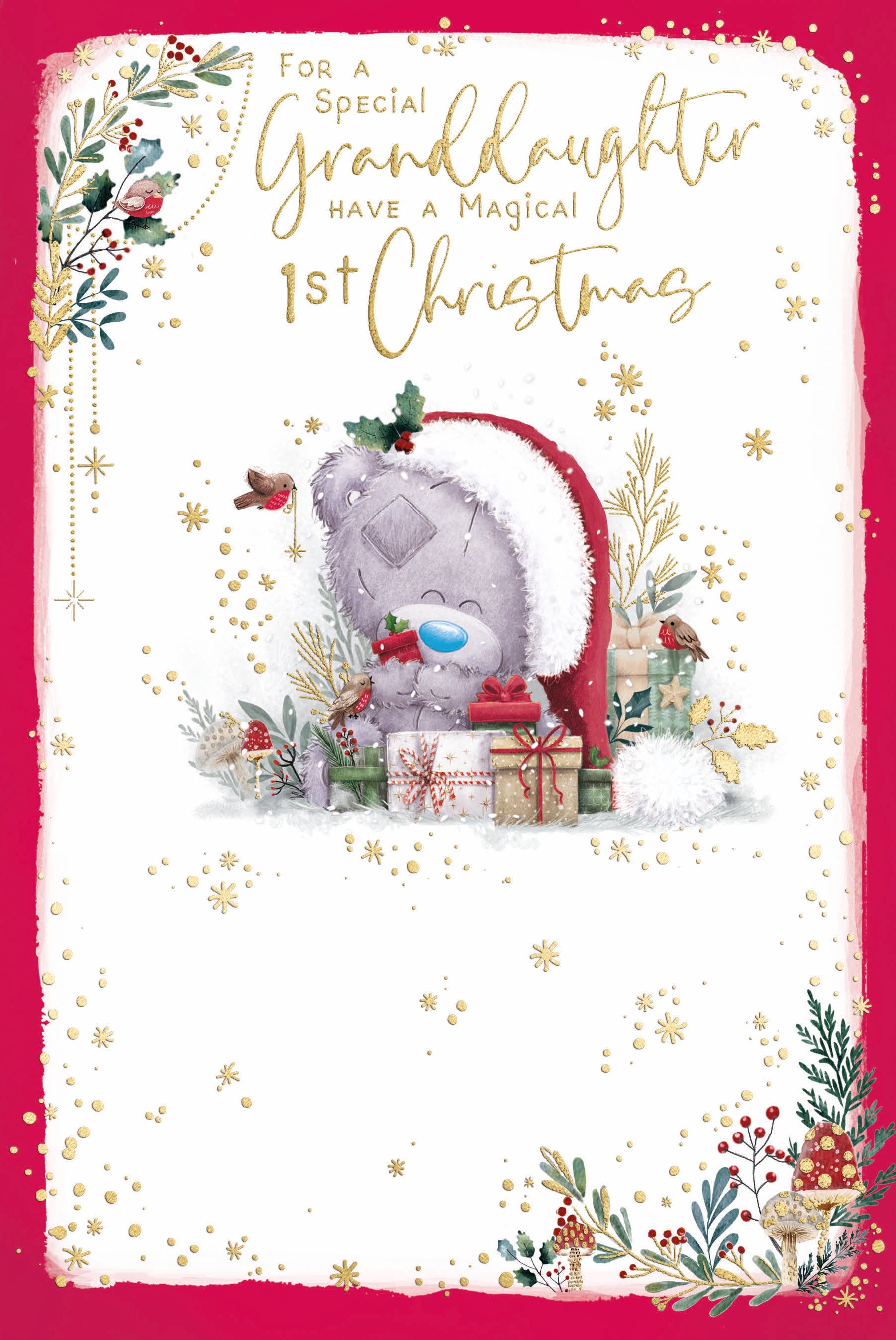 Me To You Tiny Tatty Teddy Cute Christmas Card For Granddaughter's First Christmas 6x9ins- Official Collection