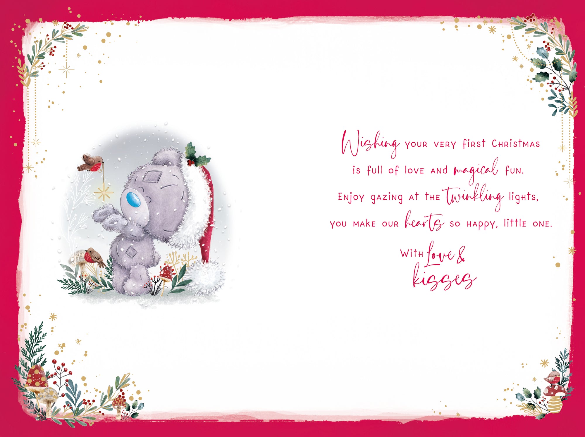 Me To You Tiny Tatty Teddy Cute Christmas Card For Granddaughter's First Christmas 6x9ins- Official Collection