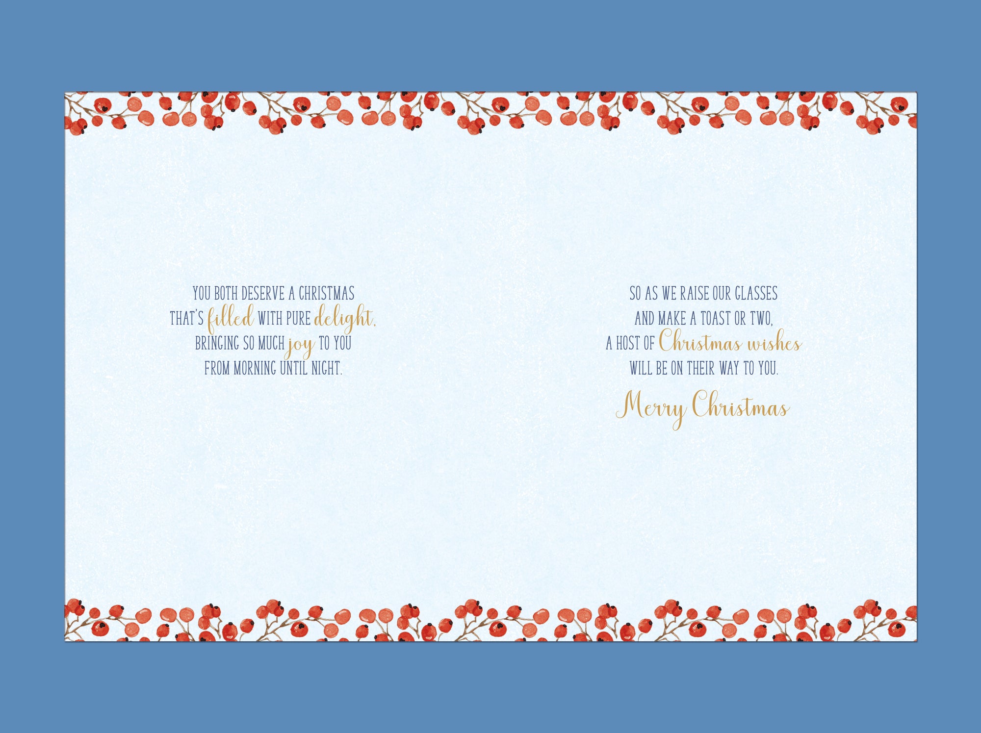 Luxury Christmas Card To A Special Brother Aand Sister-In-Law, Featuring Two Robins With A Christmas Present - Wishing Well Studios 15.2 x 22.8 cm