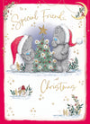 Me To You Tatty Teddy Cute Christmas Card For A Special Friend 5x7ins - Official Collection