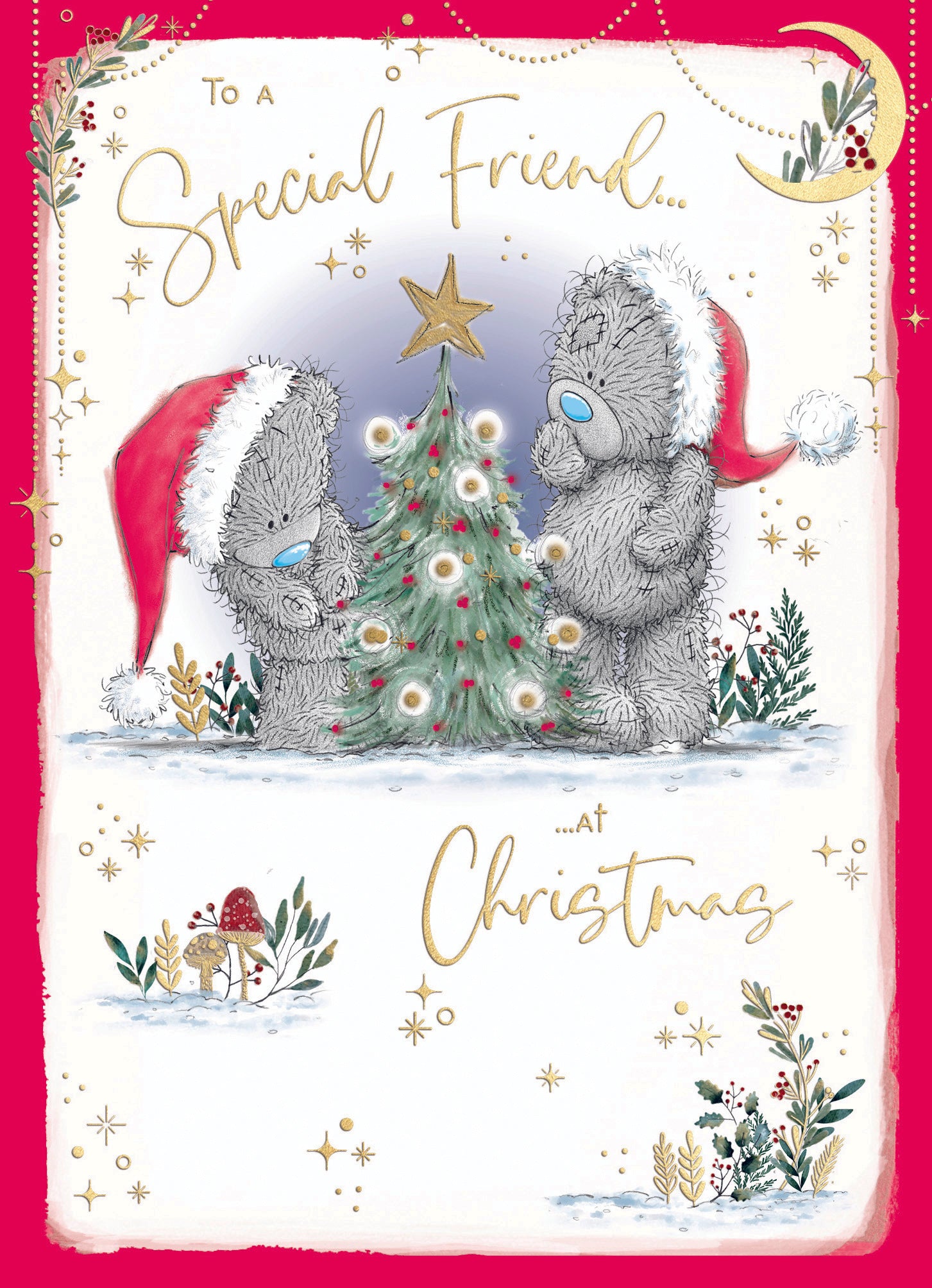 Me To You Tatty Teddy Cute Christmas Card For A Special Friend 5x7ins - Official Collection