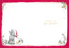 Me To You Tatty Teddy Across The Miles Luxury Christmas Card With Gold Foil Detail 5x7ins - Official Collection