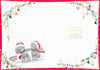 Me to You Tatty Teddy Christmas Card For Lovely Friends, Two Tatty Teddy Bears Sharing A Gift In Santa Hats, 5 x 7 Inches - Official Collection
